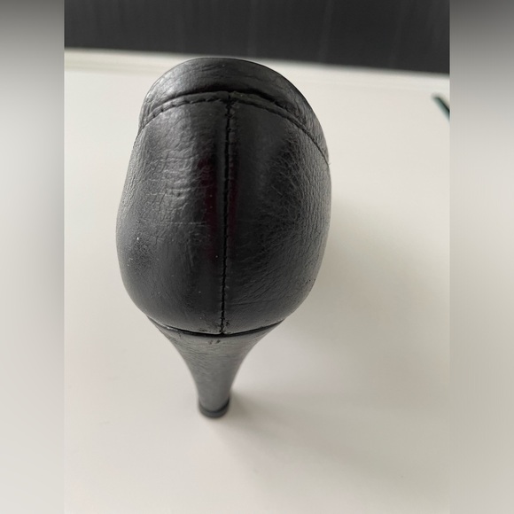 BURBERRY BLACK LEATHER HIGH HEELS EU38 US8 - Picture 5 of 16